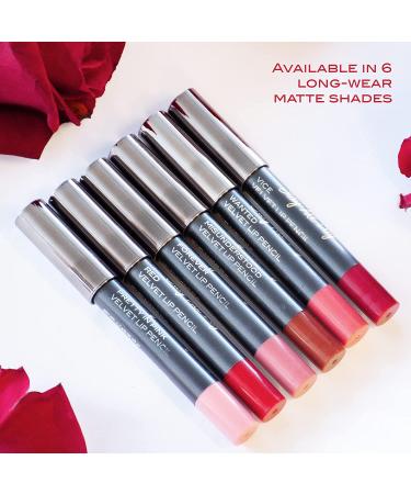 Mirabella Velvet Lip Pencil Forever - Long-Lasting Matte Lip Liner & Jumbo Crayon Stick - Smudge Proof, Paraben-Free - Buy Online on SooperMarket.com