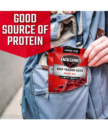 Jack Link's Tender Cuts Prime Rib Flavor 5.6 Oz Jerky Snack | 10g Protein, 70 Calories | Premium Beef, 96% Fat Free - Buy Online on SooperMarket.com