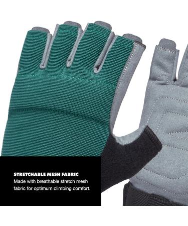 Black Diamond Women's W Crag Half Finger Gloves - Raging Sea | Premium Climbing Gear for Ultimate Grip & Comfort | Shop Internationally - Buy Online on SooperMarket.com