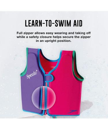 Speedo Unisex-Child Swim Flotation Classic Life Vest Begin to Swim UPF 50 Medium Lime/Orange - Buy Online on SooperMarket.com
