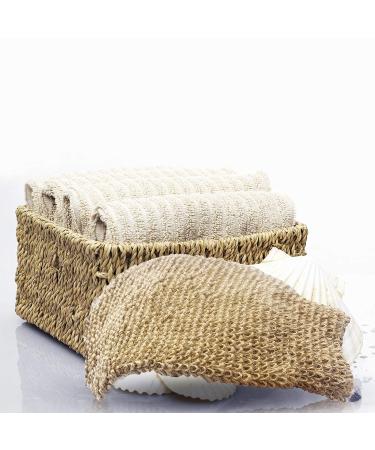 Bleu Bath 2-Pack Natural Exfoliating Hemp Shower Gloves - Machine Washable Body Scrubber for Rougher Skin - Buy Online on SooperMarket.com