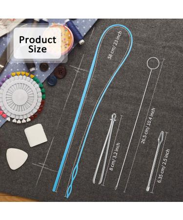 Sewing Loop Kit - 6 Pieces | Loop Turner Hook, Drawstring Threader, Metal Tweezers, Long Turner Tool | DIY Knitting Accessories - Buy Online on SooperMarket.com