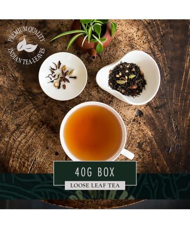PekoeTea Edinburgh Chai Black Tea - Premium Indian Black Tea with Chai Spices - 50g Box - Buy Online on SooperMarket.com