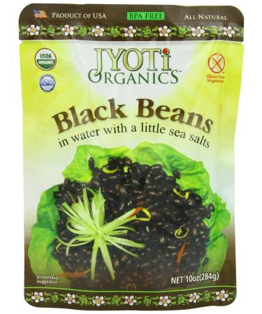 Jyoti Organic Black Beans, 10 Ounce (Pack of 6)