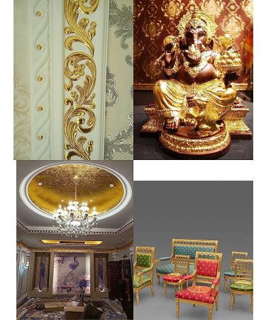 DECONICER 12 Colors Imitation Gold Leaf Sheets - 600 Pieces for Arts & Crafts - Gilding, Furniture, Paintings - Multi-Color Foil Papers & Tools (3.15x3.35 inches) - Buy Online on SooperMarket.com
