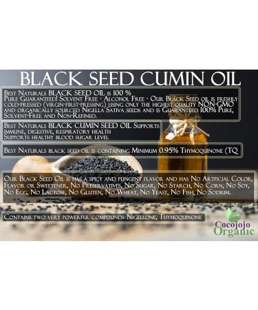 Buy Cocojojo 32 oz Black Cumin Oil | Pure Cold Pressed Black Seed Oil for Hair Beard Face & Joints - Natural & Organic - Buy Online on SooperMarket.com