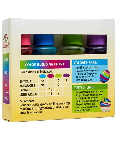 Spice Select Neon Food Colors Set - Blue, Green, Pink, Purple 1.2 Oz - Buy Online on SooperMarket.com