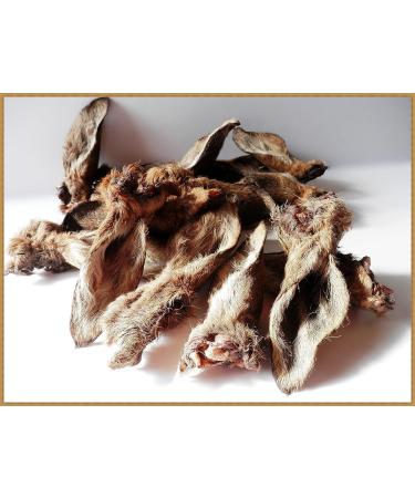 DriedDogTreats 10 ears 100% PURE FURRY DOE ROE-DEER VENISON EARS - treats chews snack NATURAL hypoallergenic - Buy Online on SooperMarket.com