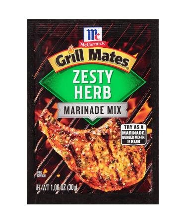 McCormick Grill Mates Zesty Herb Marinade Mix 1.06 oz - Pack of 12 - BBQ Seasoning Spice Blend - Buy Online on SooperMarket.com