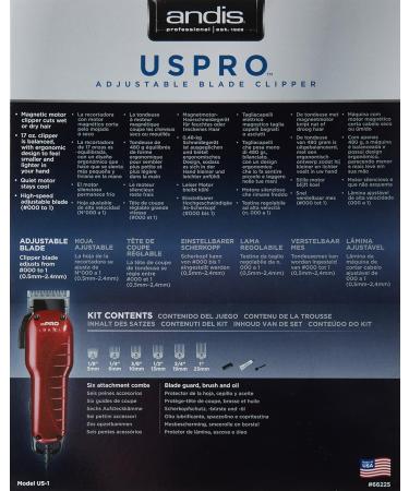 Andis US Pro High Speed Adjustable Blade Clipper Red - Buy Online on SooperMarket.com