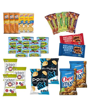Healthy Snack Box Variety Pack (50 Count) - Gift Basket for College Students - Nutritious Bars, Chips, Candies - Birthday Treats for Adults, Kids, Teens - Perfect Care Package - Buy Online on SooperMarket.com