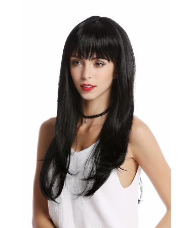 WIG ME UP GF-W2274-1 Jet Black Long Straight Ladies Wig with Sexy Bangs - Shop Now for International Shipping - Buy Online on SooperMarket.com