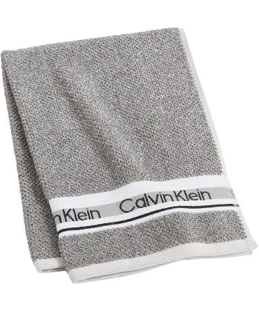 Calvin Klein Grindle Logo Band 1pc Terry Washcloth 13x13 - 100% Cotton 500 GSM (Light Grey) - Buy Online on SooperMarket.com