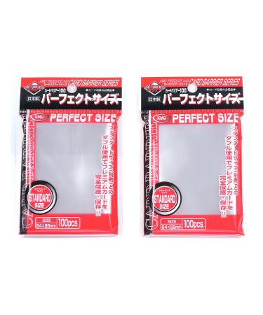 KMC 100 Pochettes Card Barrier Perfect Size Soft Sleeves 2 Pack Value Set !