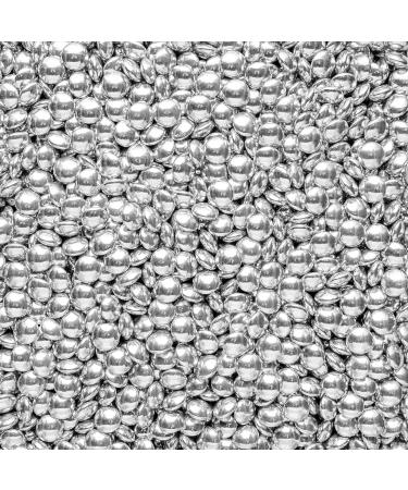 Coloured Milk Chocolate Beans - 30g or 100g - Cake Cupcake & Cookie Decoration Sprinkles (Metallic Silver 30g) Metallic Silver 30g