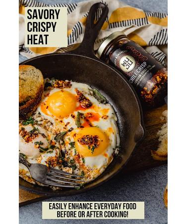 WUJU Chili Crisp - Spicy Chinese Hot Sauce with Crispy Texture - 8 oz - Made in USA with Clean Natural Ingredients - Buy Online on SooperMarket.com
