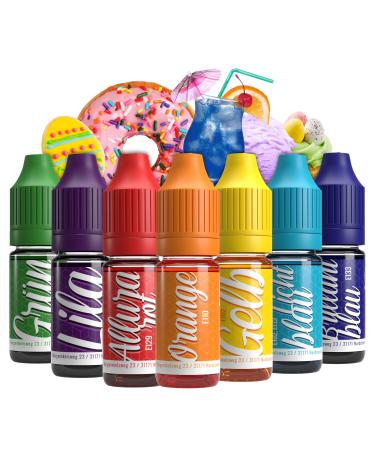 Food color set Easter 7x10ml dye highly concentrated made in de sugar -free fluid for coloring drinks cakes dough toppings slime and much more.Tortendendeko - baking accessories