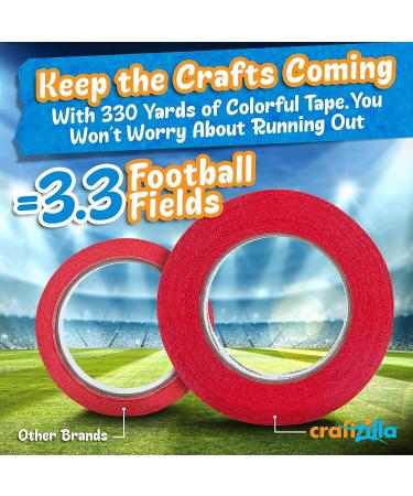Craftzilla Colored Masking Tape Set - 6 Rolls, 990 Feet x 1 Inch Painter Tape Assortment - Buy Online on SooperMarket.com