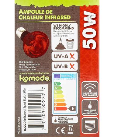 Komodo Infrared Heat Lamp ES 50 Watt - Buy Online on SooperMarket.com