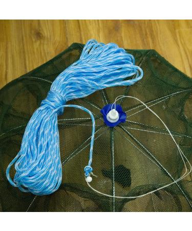 Goture Portable Folded Fishing Net with 12 Holes and 100 Feet Rope - Ideal for Catching Fish, Shrimp, Minnows, Crayfish, and Crabs - Buy Online on SooperMarket.com