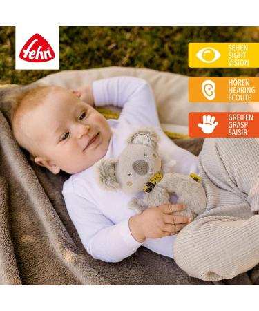 Fehn Baby Ring Greifling Koala | Rattle Plush Toy for Babies & Toddlers | Motor Skills Learning | Sleep Aid & Cuddly Toy | 0+ Months - Buy Online on SooperMarket.com