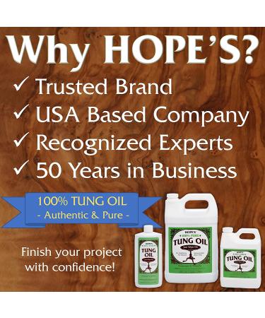 Hope's 100% Pure Tung Oil - Waterproof Natural Wood Finish & Sealer 32 Fl Oz - Buy Online on SooperMarket.com