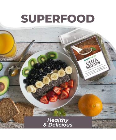 Healthworks Chia Seeds Raw (6 Pounds) - Omega 3, Fiber & Protein - Great for Shakes, Smoothies & Oatmeal - Buy Online on SooperMarket.com