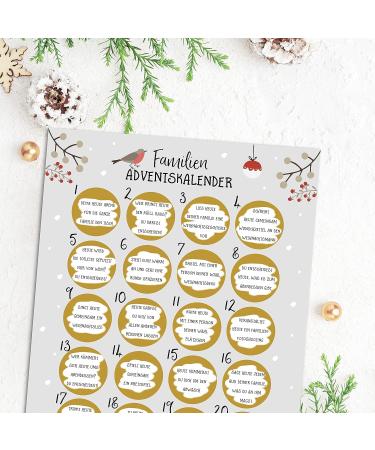 Nastami A3 Family Advent Calendar - Scratch Off Christmas Countdown | International Shipping - Buy Online on SooperMarket.com
