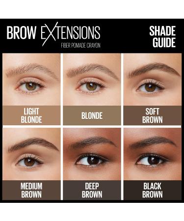 Maybelline New York Brow Extensions Fiber Pomade Crayon Eyebrow Makeup  Soft Brown  1 Count 255 SOFT BROWN - Buy Online on SooperMarket.com