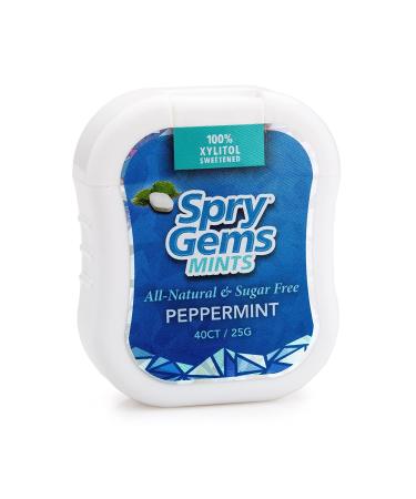 Xlear Spry Peppermint Gems Mints - 40 Count (25g) | Fresh Breath & Natural Sweeteners - Buy Online on SooperMarket.com