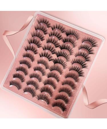 PURELEOR 20 Pairs False Eyelashes 4 Styles Mixed 3D Faux Mink Lashes Fake Eyelash(Mixed-03) - Buy Online on SooperMarket.com