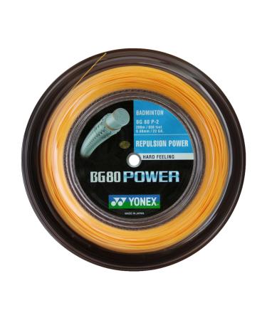 Yonex strings for badminton racket BG80 Power 200 m reel orange