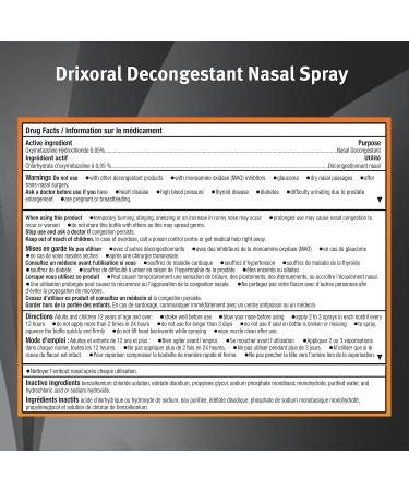 Drixoral Decongestant Nasal Spray Fast and Long Lasting 12 Hour Relief 30ml - Buy Online on SooperMarket.com