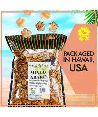 Asia Trans Mixed Arare Rice Crackers - Hawaiian Favorite Sweet & Salty Gourmet Snack 1lb - Buy Online on SooperMarket.com