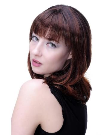 WIG ME UP 3018-2T130 Shoulder Length Brunette Wig with Reddish Highlights | International Shipping Available - Buy Online on SooperMarket.com
