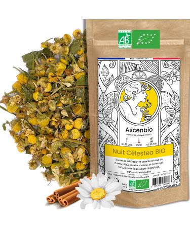 Ascenbio - Infusion Organic Night Cellestea 150 g loose Prepared and packaged in France Biodegradable packaging