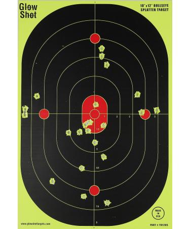 50 Pack 12x18-Inch Bullseye Glowshot Splatter Targets - High Visibility Shooting Targets - Buy Online on SooperMarket.com