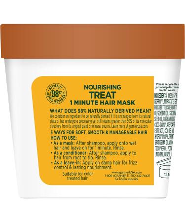 Garnier Fructis Nourishing Treat 1 Minute Hair Mask with Coconut Extract - 3.4 fl oz - Buy Online on SooperMarket.com