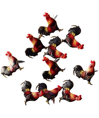 EYELET OUTLET Rooster Shape Brads 12/Pkg