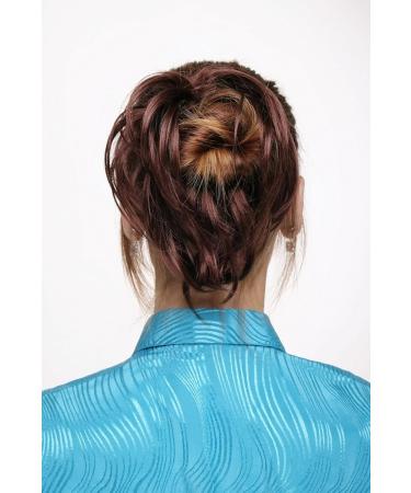 WIG ME UP Hairpiece - Synthetic Hair Scrunchie Ponytail in Brown Reddish Brown Irene-35+6 | International Shipping - Buy Online on SooperMarket.com