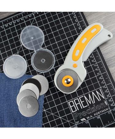 WA Portman 45mm Rotary Cutter Set with Safety Lock and 5 SKS-7 Steel Blades - Sewing Fabric Cutter Wheel Kit - Buy Online on SooperMarket.com