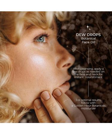 All Natural Organic Vegan Face Oil | Cruelty-Free Hydrating Moisturizer - Made in USA | Dew Drops with Rose Hip Seed Oil 1fl oz - Buy Online on SooperMarket.com