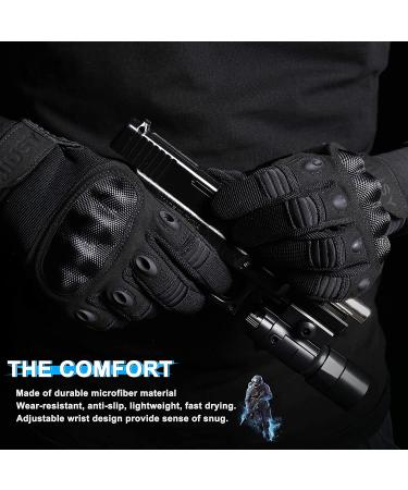 Touch Screen Airsoft Full Finger Gloves - Black Medium | Ideal for Motorcycle, Cycling, Hunting, and Outdoor Sports - Buy Online on SooperMarket.com