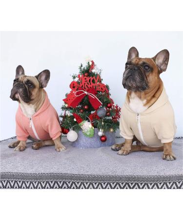 iChoue French Bulldog Frenchie Hoodie for Small Dogs - Pink Sweater Clothing for Pug, Boston Terrier, Bully, Pitbull, Corgi - Puppy Apparel - Buy Online on SooperMarket.com