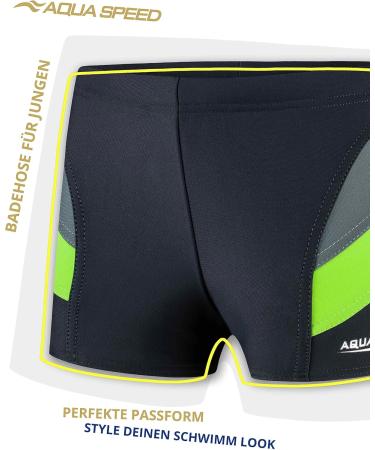 Aqua Speed Boys Swimming Trunks | Gray-Green Swimwear | Free eBook | Quality Badepants for Kids 152/38 - Buy Online on SooperMarket.com