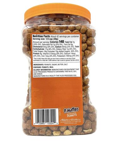 P-Nuttles Butter Toffee Peanuts 44oz Jar (Pack of 2) | Made in USA, Kosher Certified - Buy Online on SooperMarket.com