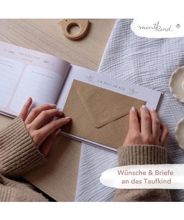 Mintkind Baptism Book | Perfect Baptism Gifts for Boys & Girls | Memory Book & Godchild Gift | Ideal Godmother Gift with Flower Design - Buy Online on SooperMarket.com