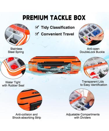 PLUSINNO 253pcs Fishing Accessories Kit with Tackle Box - Fishing Lures, Hooks, Spinner Blade - Perfect Gear for Bass, Bluegill, Crappie - Buy Online on SooperMarket.com
