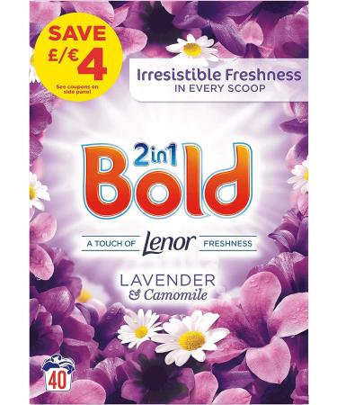 Bold 2-in-1 Lavender and Camomile Washing Powder with Lenor | 40 Washes 2.6kg | Long Lasting Freshness | Pack of 1 - Buy Online on SooperMarket.com