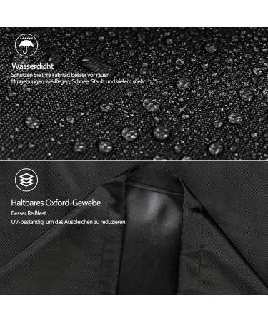 Dokon Waterproof Bicycle Cover - High-Quality 420D Oxford Tarpaulin for 1-2 Bikes | Protective Garage Cover with Storage Bag - 200x70x110cm - Black - Buy Online on SooperMarket.com